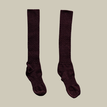 Cable Knit Knee High Sock (+4 colors)