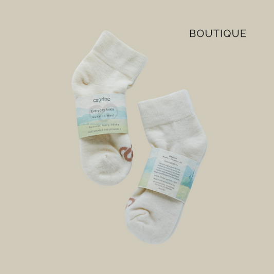 (NEW) Ankle Socks - Natural White